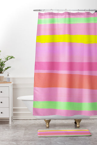 Rebecca Allen My Vacation Shower Curtain And Mat