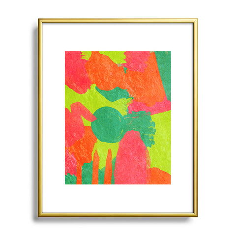Rebecca Allen Neon Dreams Metal Framed Art Print