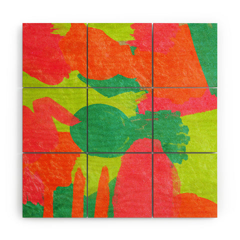 Rebecca Allen Neon Dreams Wood Wall Mural