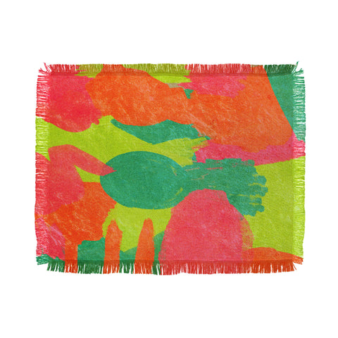 Rebecca Allen Neon Dreams Throw Blanket