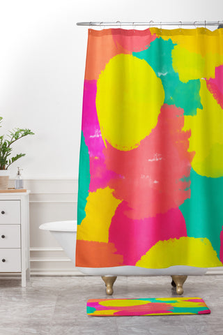 Rebecca Allen Oh Happy Day Shower Curtain And Mat