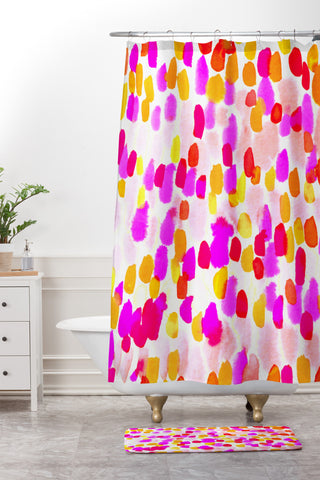 Rebecca Allen On Paper Shower Curtain And Mat