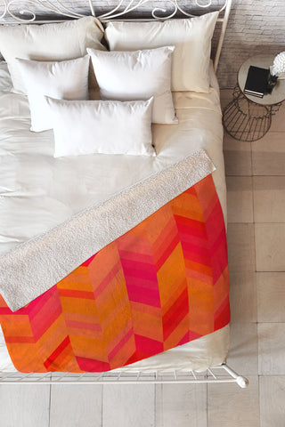 Rebecca Allen Orange Quest Fleece Throw Blanket