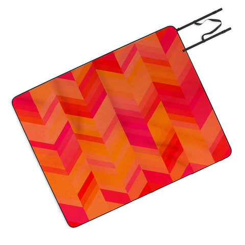 Rebecca Allen Orange Quest Picnic Blanket