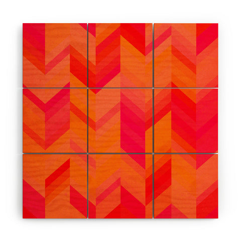 Rebecca Allen Orange Quest Wood Wall Mural