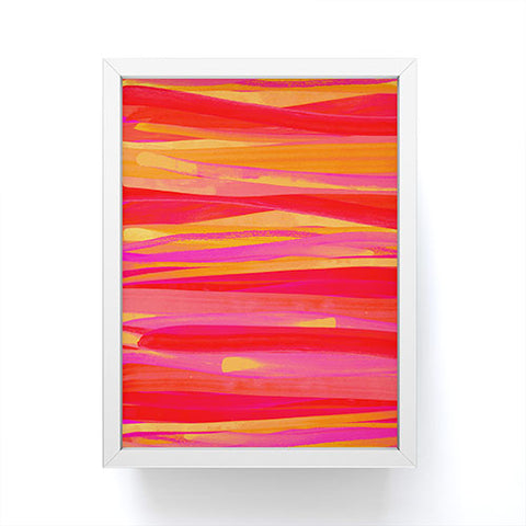 Rebecca Allen Orange Strokes Framed Mini Art Print