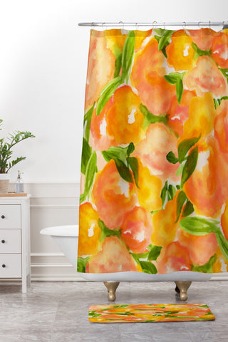 Rebecca Allen Our Summer Garden Shower Curtain And Mat