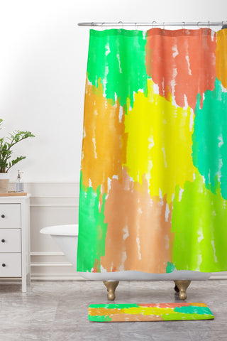 Rebecca Allen Pastel Dreams Shower Curtain And Mat