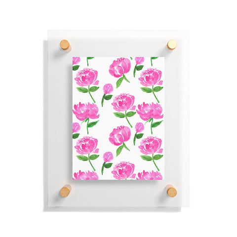 Rebecca Allen Peonies in Bloom Floating Acrylic Print