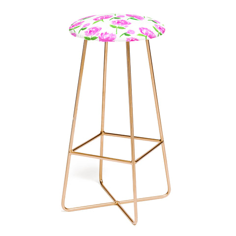 Rebecca Allen Peonies in Bloom Bar Stool