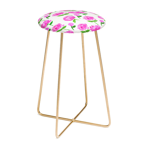 Rebecca Allen Peonies in Bloom Counter Stool