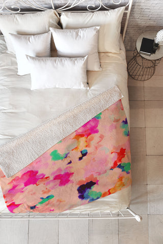 Rebecca Allen Petals And Promises Fleece Throw Blanket