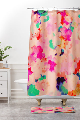 Rebecca Allen Petals And Promises Shower Curtain And Mat