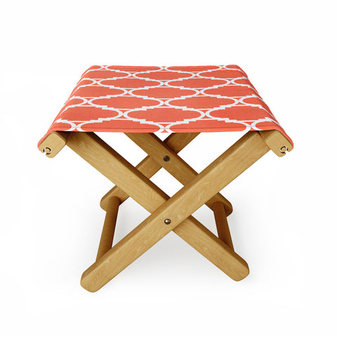 Rebecca Allen Pillow Talk Coral Folding Stool