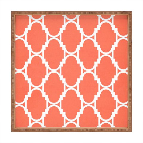 Rebecca Allen Pillow Talk Coral Square Tray