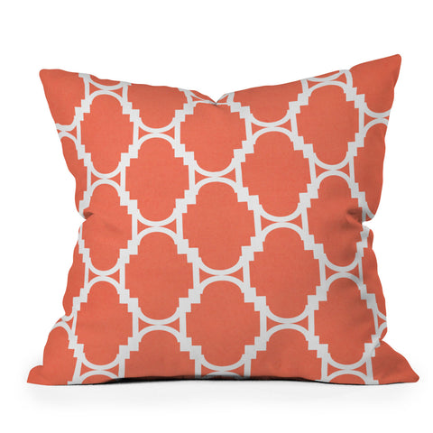Rebecca Allen Pillow Talk Coral Throw Pillow