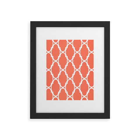Rebecca Allen Pillow Talk Coral Framed Art Print