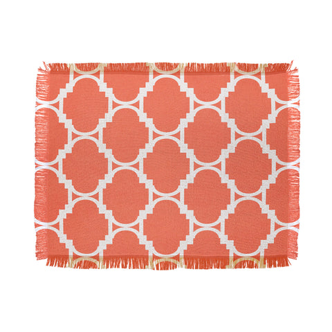 Rebecca Allen Pillow Talk Coral Throw Blanket