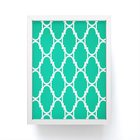 Rebecca Allen Pillow Talk Turquoise Framed Mini Art Print