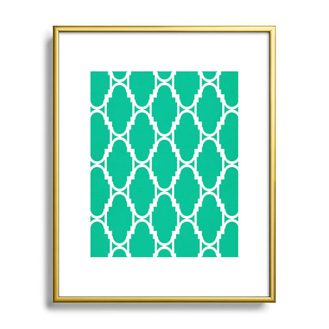 Rebecca Allen Pillow Talk Turquoise Metal Framed Art Print