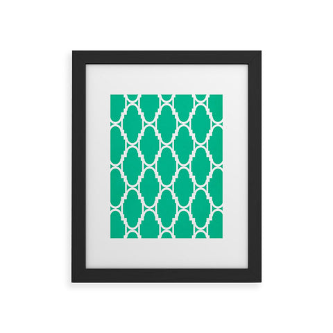 Rebecca Allen Pillow Talk Turquoise Framed Art Print