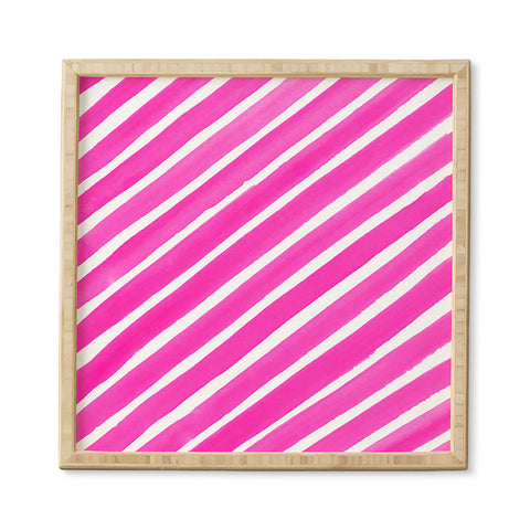 Rebecca Allen Pretty In Stripes Pink Framed Wall Art