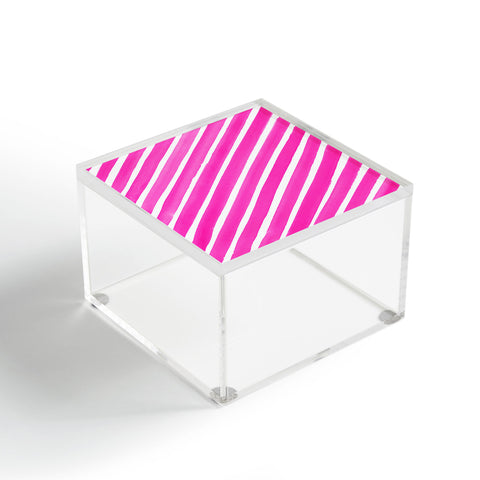 Rebecca Allen Pretty In Stripes Pink Acrylic Box