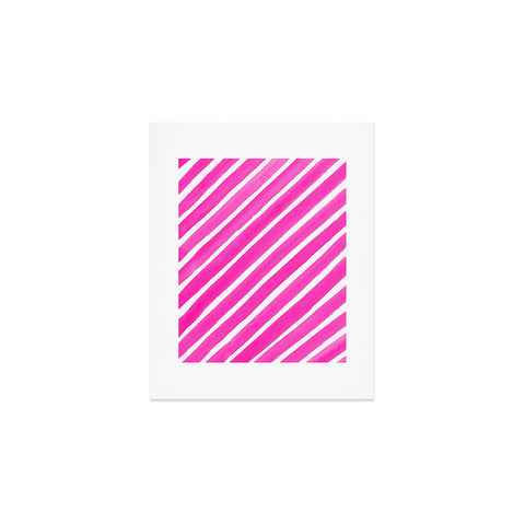 Rebecca Allen Pretty In Stripes Pink Art Print
