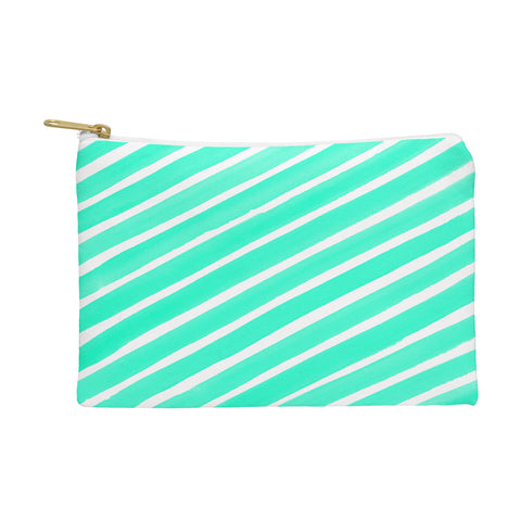 Rebecca Allen Pretty In Stripes Turquoise Pouch