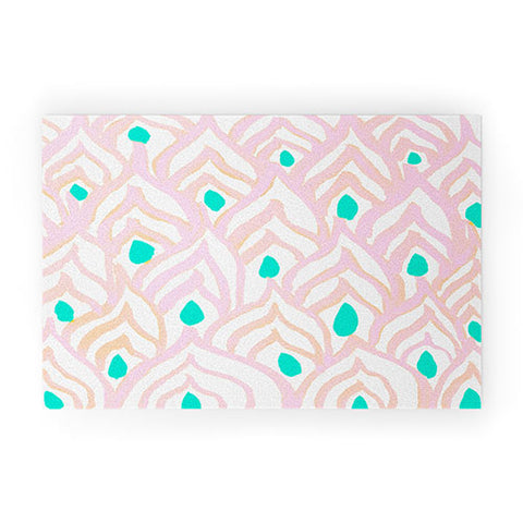 Rebecca Allen Princess Peacock Welcome Mat