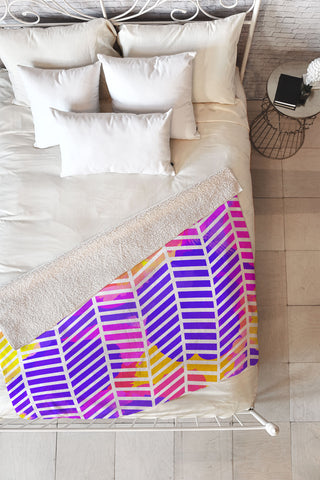 Rebecca Allen Purple Bliss Fleece Throw Blanket