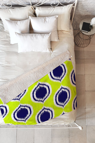 Rebecca Allen So Lime Fleece Throw Blanket