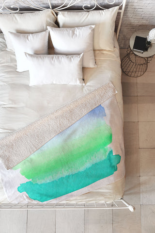 Rebecca Allen Somewhere Beyond The Sea Fleece Throw Blanket