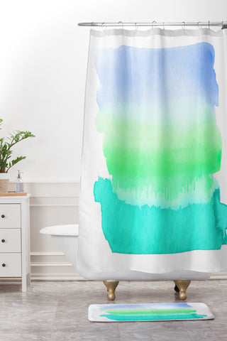 Rebecca Allen Somewhere Beyond The Sea Shower Curtain And Mat