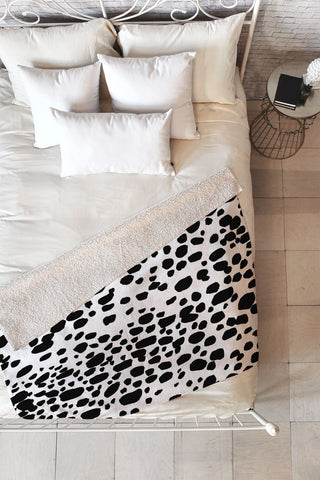 Rebecca Allen Spotted From Across the Room Fleece Throw Blanket