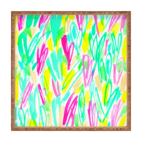 Rebecca Allen Spring Blooms Brightly Square Tray