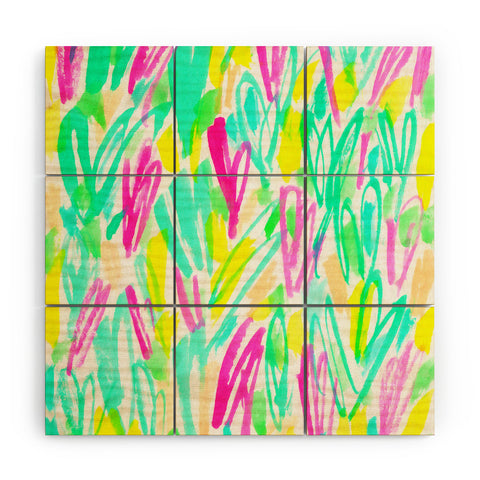 Rebecca Allen Spring Blooms Brightly Wood Wall Mural