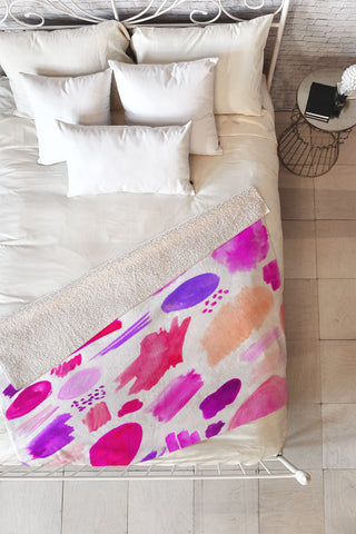 Rebecca Allen Spring Dance Fleece Throw Blanket