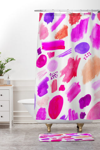 Rebecca Allen Spring Dance Shower Curtain And Mat