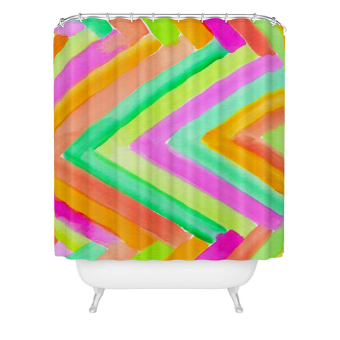 Rebecca Allen Summer Stays Shower Curtain
