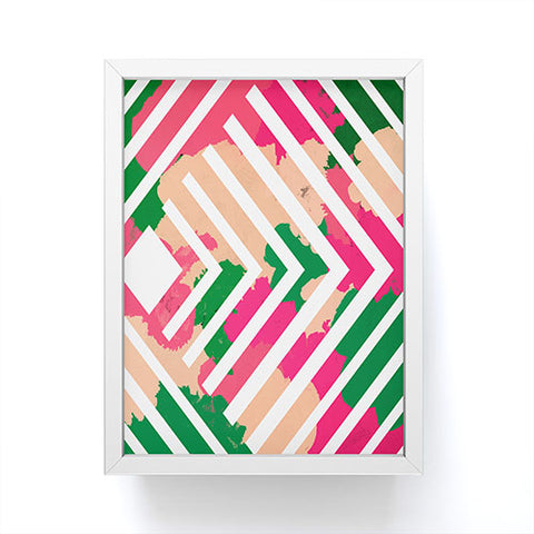 Rebecca Allen The Garden Stripe Framed Mini Art Print