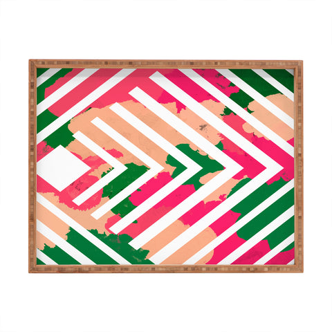 Rebecca Allen The Garden Stripe Rectangular Tray