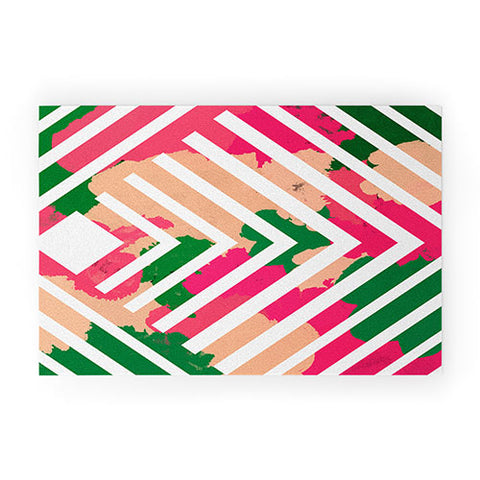 Rebecca Allen The Garden Stripe Welcome Mat