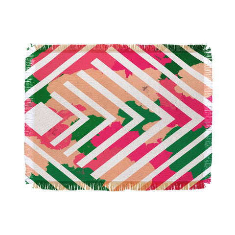Rebecca Allen The Garden Stripe Throw Blanket