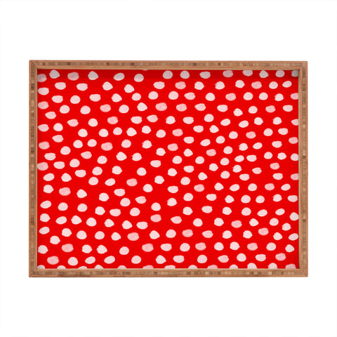 Rebecca Allen The Lady Of Shalott Red Rectangular Tray