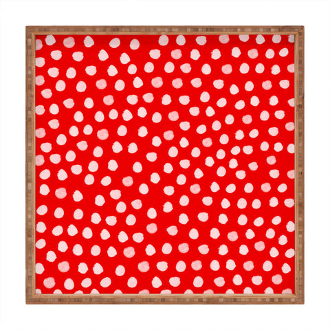 Rebecca Allen The Lady Of Shalott Red Square Tray