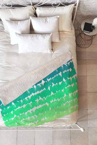 Rebecca Allen To The Blues Fleece Throw Blanket