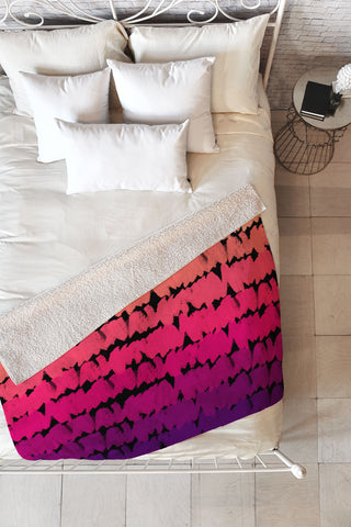 Rebecca Allen To The Pinks Fleece Throw Blanket