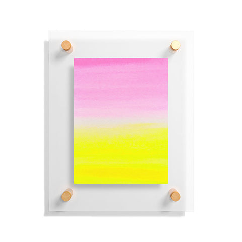 Rebecca Allen When Pink Met Yellow Floating Acrylic Print