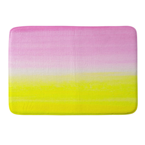 Rebecca Allen When Pink Met Yellow Memory Foam Bath Mat